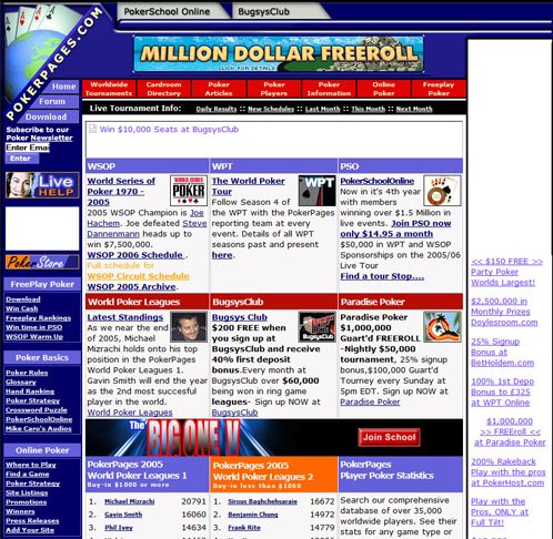PokerPages 2007 screenshot